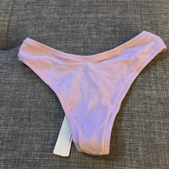 Skims Cotton Jersey Dipped Thong - Picture 1 of 3